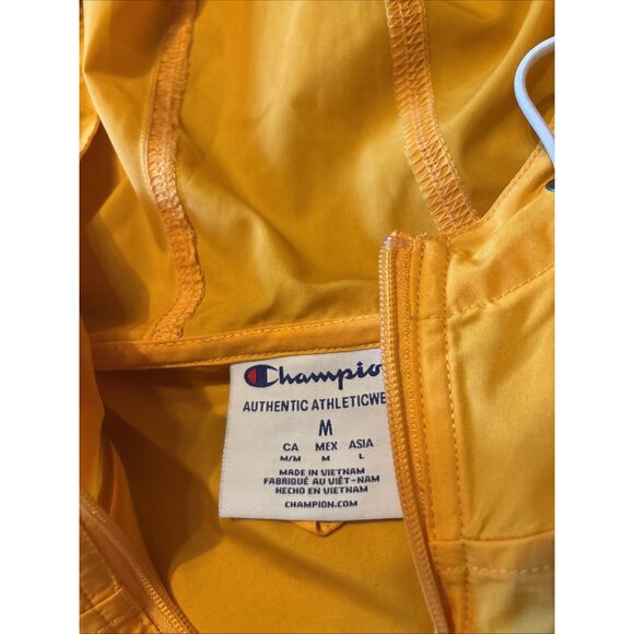 Champion Yellow Packable Pullover Yellow With Hood Size Medium - Picture 3 of 7
